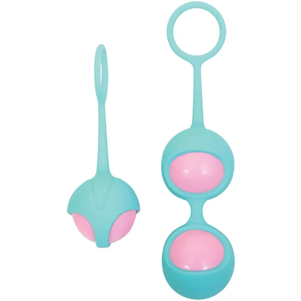 Adam & Eve Eve's Kegel Training Set - Teal/Pink Kegel Trainers - Set of 2 — image 2 of 5