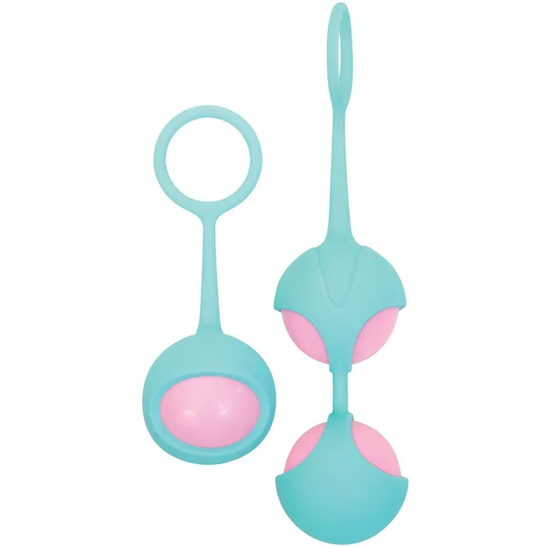 Adam & Eve Eve's Kegel Training Set - Teal/Pink Kegel Trainers - Set of 2 — image 3 of 5