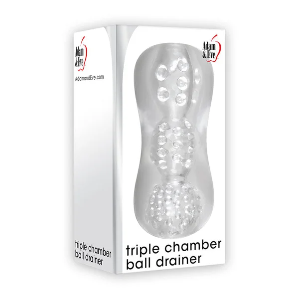 Adam & Eve Triple Chamber Ball Drainer - Clear Masturbator Sleeve — image 7 of 7