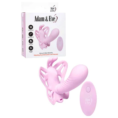 adam eve venus g spot butterfly pink usb rechargeable wearable butterfly vibrator with remote