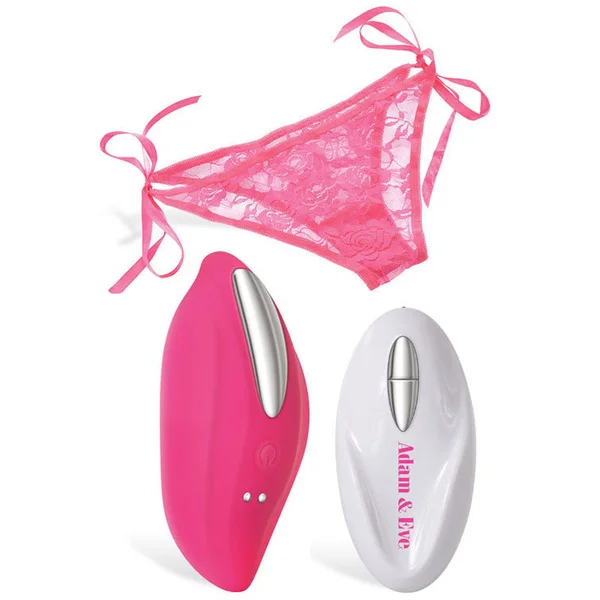 Adam & Eve Eve's Rechargeable Vibrating Panty With Remote - Pink Vibrating Panty with Remote Control — image 4 of 7