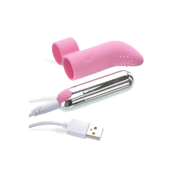 Adam & Eve Silicone Rechargeable Finger Vibe - Pink USB Rechargeable Finger Stimulator — image 6 of 6