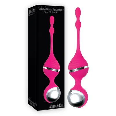 adam eve vibrating pleasure kegel balls pink usb rechargeable kegel balls