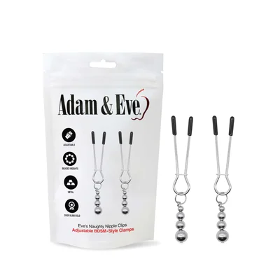 adam eve eves naughty nipple clips set of 2