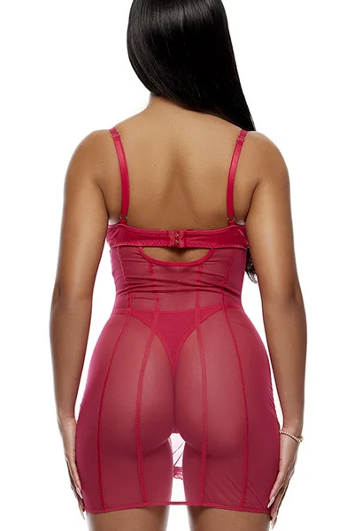 Forplay Layers To This Mesh & Knit 2 Piece Chemise & Thong Lingerie Set — image 2 of 4