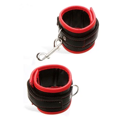 adam eve scarlet couture bondage cuffs blackred restraints