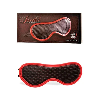 adam eve scarlet couture blindfold blackred blindfold