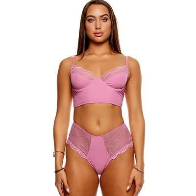 forplay off duty longline bra panty 2 piece set