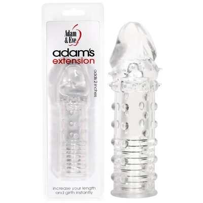 adam eve adams extension clear penis sleeve