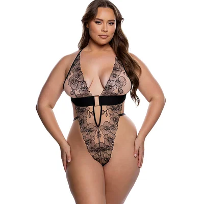 roma lingerie orchid blossom floral teddy