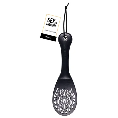 sex mischief lace spanker black spanking paddle