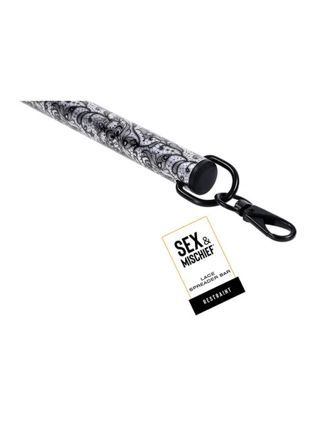 Sex & Mischief Lace Spreader Bar - Aluminium Restraint Bar — image 5 of 5