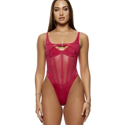 forplay layers to this mesh knit teddy