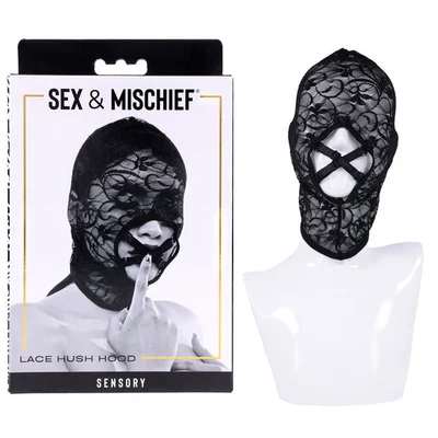 sex mischief lace hush hood black hood