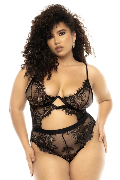 Mapale by Espiral Lyrebird Eyelash Lace Underwire Bodysuit — image 5 of 8