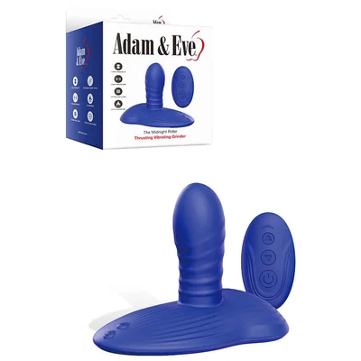 adam eve the midnght rider blue usb rechargeable thrusting vibrating grinder with remote control
