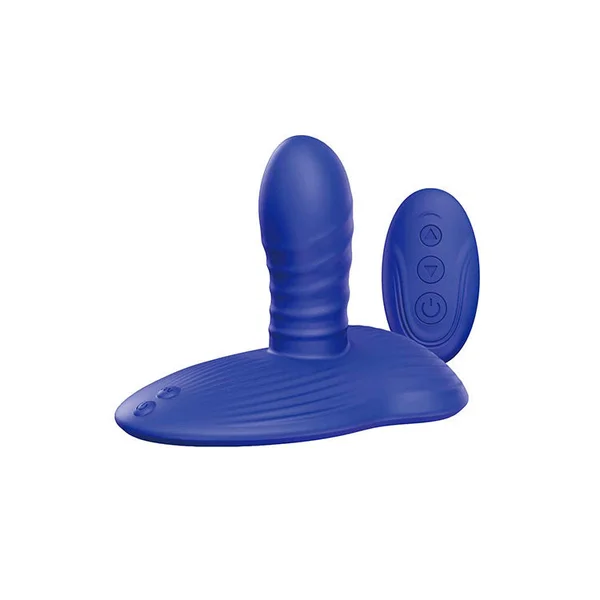 Adam & Eve THE MIDNGHT RIDER - Blue USB Rechargeable Thrusting Vibrating Grinder with Remote Control — image 2 of 3
