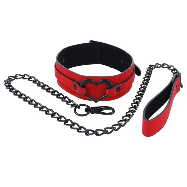 Sex & Mischief Amor Collar and Leash - Red Restraint — image 4 of 9