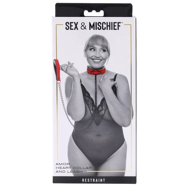 Sex & Mischief Amor Collar and Leash - Red Restraint — image 8 of 9