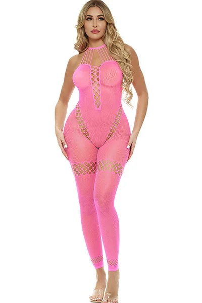 Pink Lipstick Take You There Fishnet Bodystocking — image 7 of 12