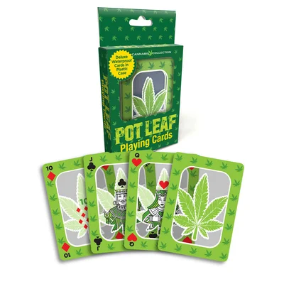 pot leaf playing cards waterproof novelty playing cards