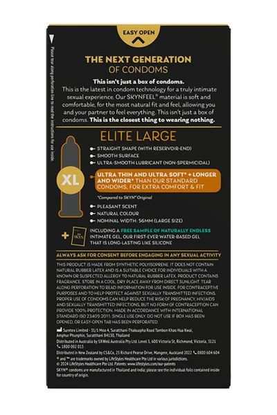 Skyn Elite Large 10 Pack Non Latex Condoms — image 2 of 2