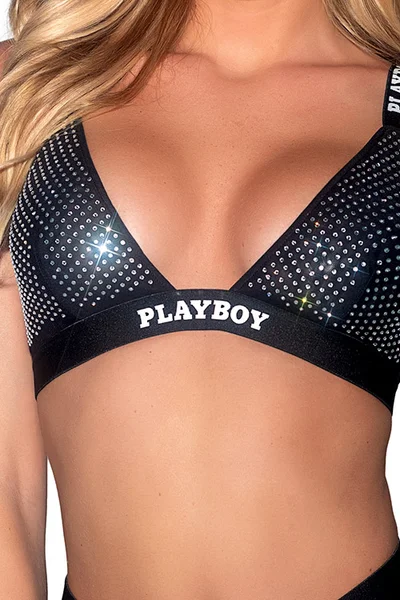 Playboy Lingerie Disco Fever Rhinestone 2 Piece Bra & Thong Set — image 5 of 6