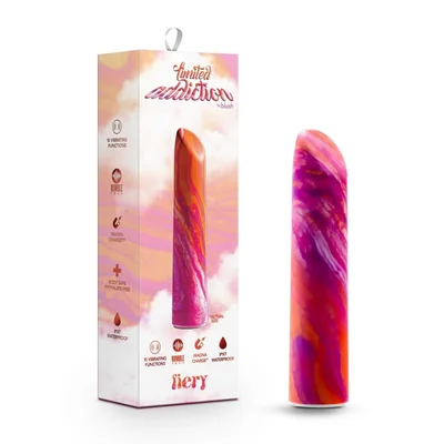 limited addiction fiery power vibe coral 102 cm usb rechargeable bullet