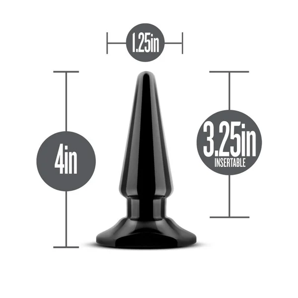Anal Adventures Basic Vibrating Anal Pleaser - Black 10.1 cm Vibrating Butt Plug — image 6 of 6