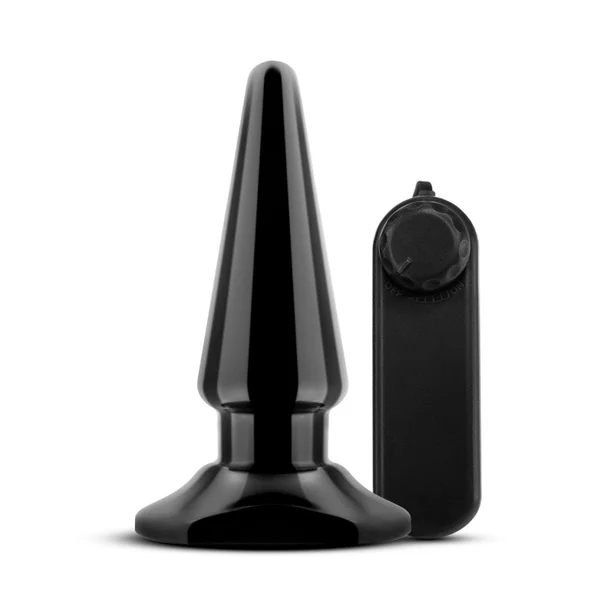 Anal Adventures Basic Vibrating Anal Pleaser - Black 10.1 cm Vibrating Butt Plug — image 4 of 6