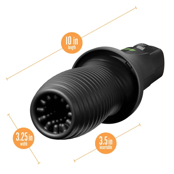 M For Men - 3rd Base - Black USB Rechargeable Vibrating & Rotating Auto Stroker — image 9 of 9