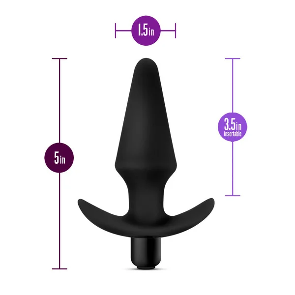 Anal Adventures Platinum Vibrating Plug - Black 12.7 cm (5'') Vibrating Butt Plug — image 4 of 9