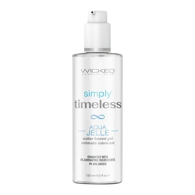 wicked simply timeless aqua jelle water based anal lubricant 120 ml 4 oz bottle