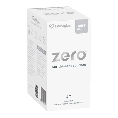 lifestyles zero 40 pack latex condoms