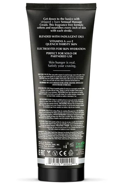 Wicked Stripped And Bare Sensual Massage Cream (120ml) — image 2 of 2