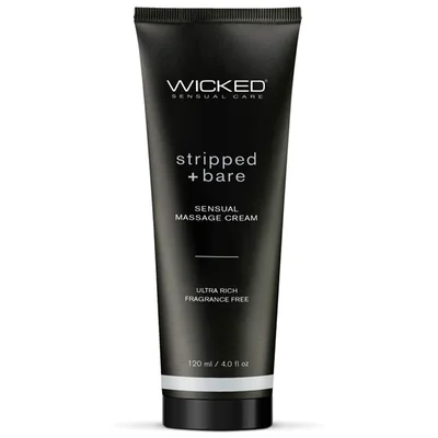 wicked stripped and bare sensual massage cream 120ml