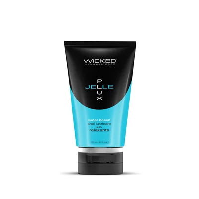 wicked jelle plus relaxing water based anal lubricant 120 ml bottle