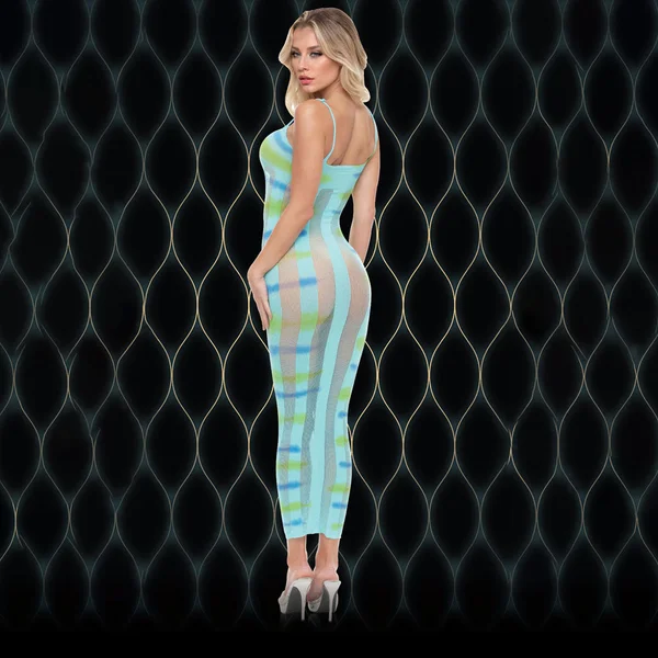 LAPDANCE Blue Horizon Maxi Dress - Blue - One Size — image 2 of 3