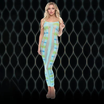 lapdance blue horizon maxi dress blue one size
