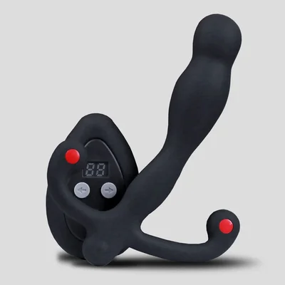 aneros eupho syn v black usb rechargeable vibrating prostate massager with remote
