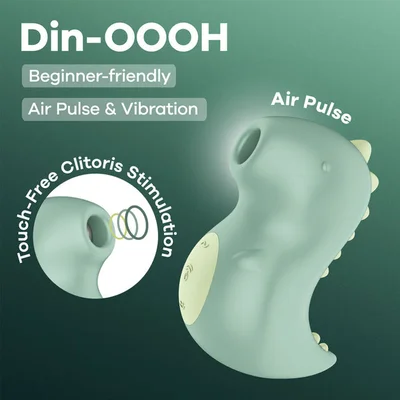 satisfyer din oooh mint green usb rechargeable air pulse stimulator