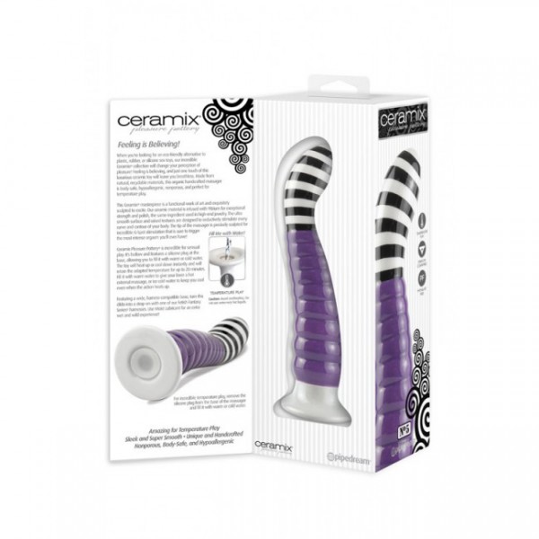 Ceramix No. 5 - Ribbed Purple Dildo