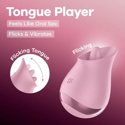 satisfyer tongue player pink usb rechargeable flicking stimulator
