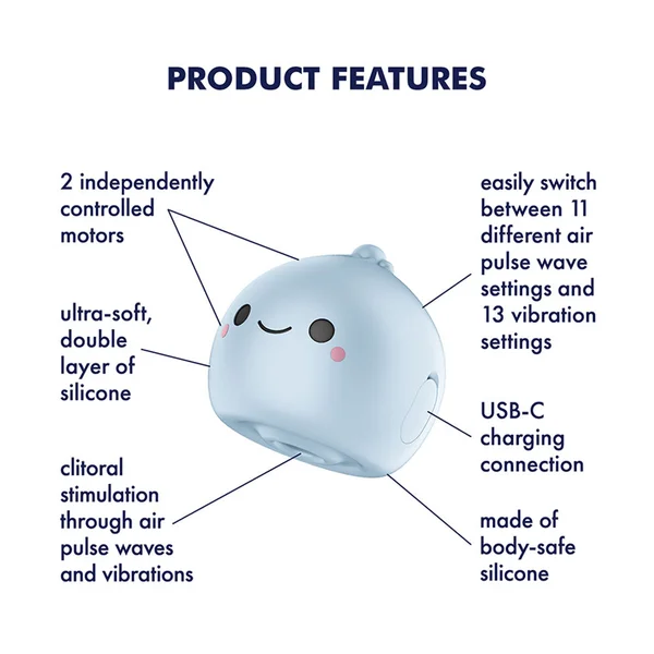 Satisfyer Mochi - Frost Blue - Frost Blue USB Rechargeable Air Pulse Stimulator — image 2 of 7