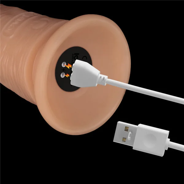 7 Inch Power Basics - Flesh 18 cm USB Rechargeable Vibrating Dong — image 9 of 9