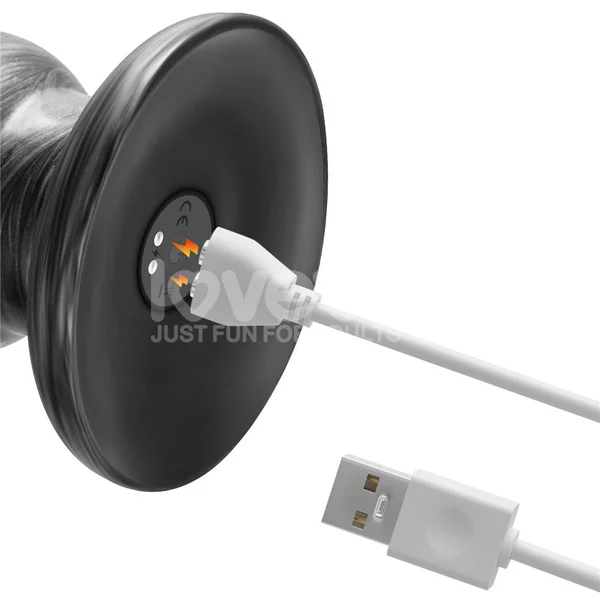 King Sized Vibrating Vibrax Slider - Grey 32.3 cm (12.5'') USB Rechargeable Vibrating Dildo — image 9 of 9