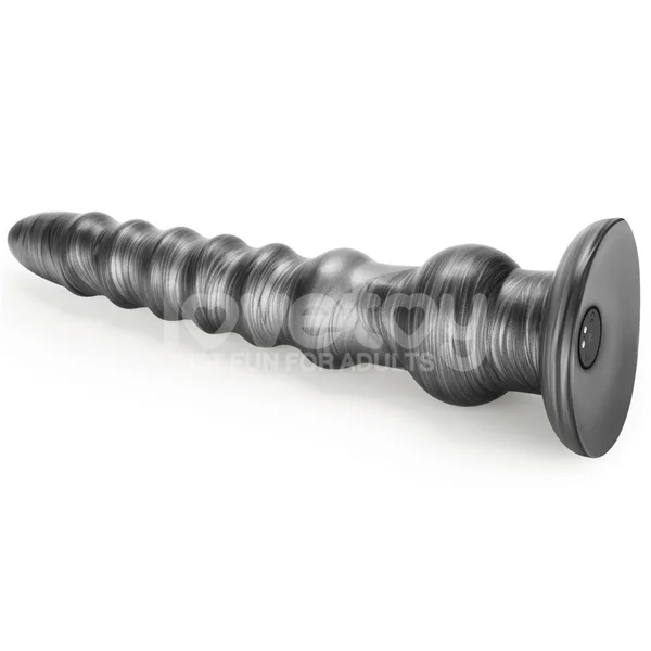 King Sized Vibrating Vibrax Slider - Grey 32.3 cm (12.5'') USB Rechargeable Vibrating Dildo — image 7 of 9