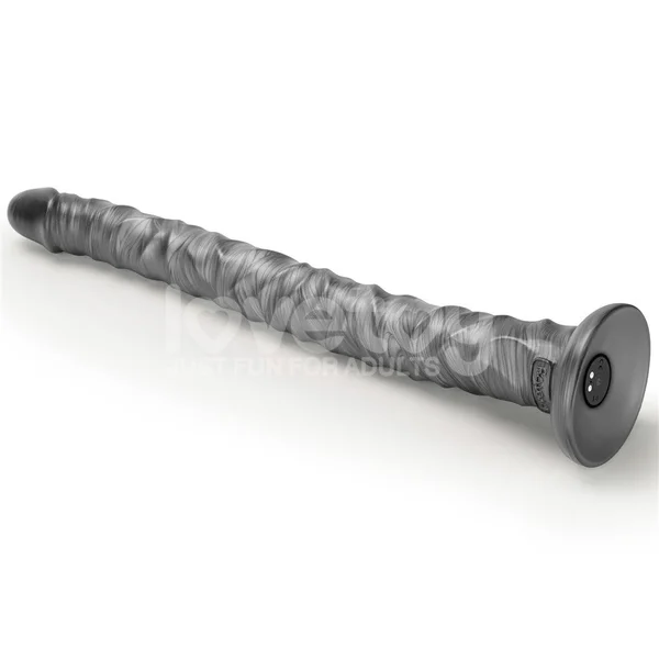 King Sized Vibrating Vibrax Slider - Grey 40.8 cm (16'') USB Rechargeable Vibrating Dildo — image 7 of 9
