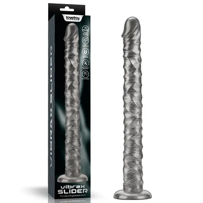 king sized vibrating vibrax slider grey 408 cm 16 usb rechargeable vibrating dildo