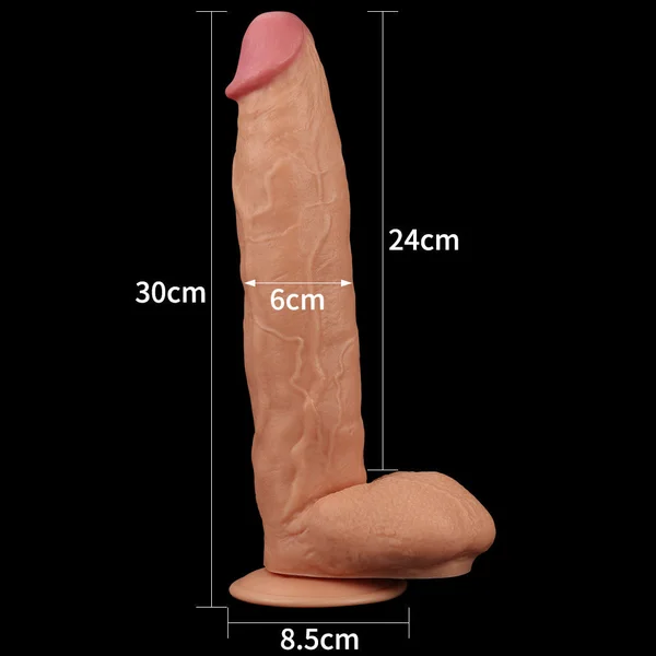King Size 11'' Realistic Dildo - Flesh 29.5 cm Dong — image 5 of 9